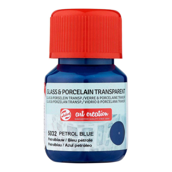 ΧΡΩΜΑ ΓΙΑ ΓΥΑΛΙ & ΠΟΡΣΕΛΑΝΗ ART CREATION TRANSPARENT 30ML 5032 PETROL BLUE