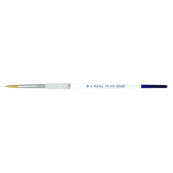 ΠΙΝΕΛΟ ΣΤΡΟΓΓΥΛΟ Νο 6 SOFTGRIP ΑΚΡΥΛΙΚΟ-ΛΑΔΙ-ΑΚΟΥΑΡΕΛΑ SG250-6