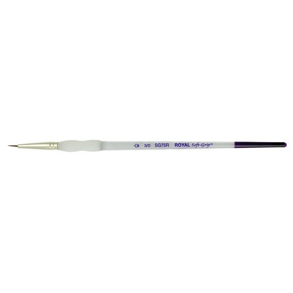 ΠΙΝΕΛΟ ΣΤΡΟΓΓΥΛΟ Νο 3/0 SOFTGRIP ΑΚΡΥΛΙΚΟ-ΛΑΔΙ-ΑΚΟΥΑΡΕΛΑ SG75R-3/0