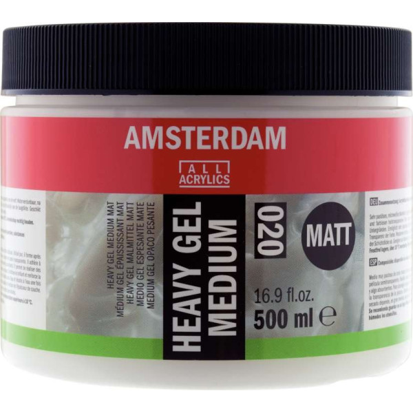 HEAVY GEL MEDIUM AMSTERDAM 020 MATT 500ml