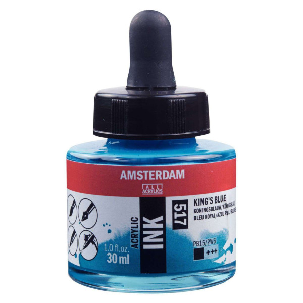 ΜΕΛΑΝΙ INK AMSTERDAM 30ml 517 KING'S BLUE