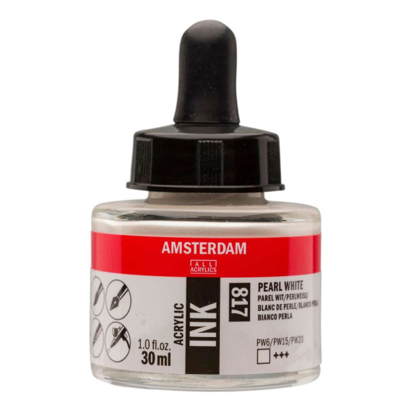 ΜΕΛΑΝΙ INK AMSTERDAM 30ml 817 PEARL WHITE