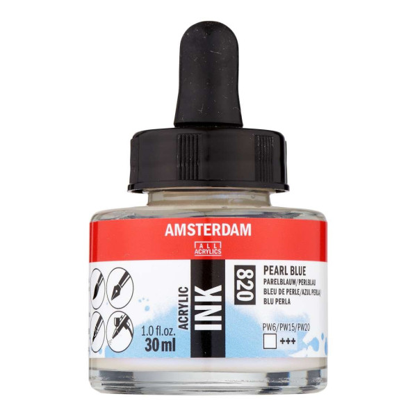 ΜΕΛΑΝΙ INK AMSTERDAM 30ml 820 PEARL BLUE
