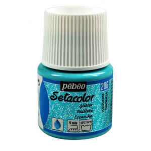 ΧΡΩΜΑ ΥΦΑΣΜΑΤΟΣ GLITTER Turquoise SETACOLOR LIGHT  FABRICS 45ml