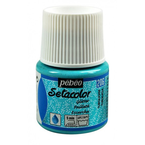 ΧΡΩΜΑ ΥΦΑΣΜΑΤΟΣ SETACOLOR LIGHT GLITTER FABRICS 45 ML TURQUOISE