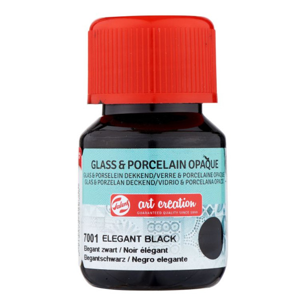 ΧΡΩΜΑ ΓΙΑ ΓΥΑΛΙ & ΠΟΡΣΕΛΑΝΗ ART CREATION OPAQUE 30ML 7001 ELEGANT BLACK