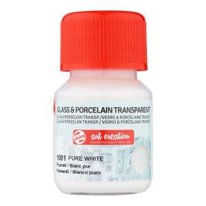 ΧΡΩΜΑ ΓΙΑ ΓΥΑΛΙ & ΠΟΡΣΕΛΑΝΗ ART CREATION TRANSPARENT 30ML 1001 PURE WHITE