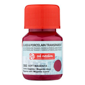 ΧΡΩΜΑ ΓΙΑ ΓΥΑΛΙ & ΠΟΡΣΕΛΑΝΗ ART CREATION TRANSPARENT 30ML 3503 SOFT MAGENTA