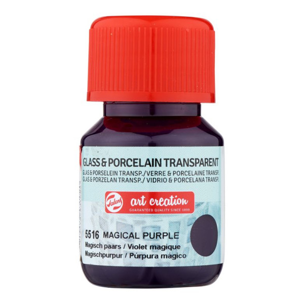 ΧΡΩΜΑ ΓΙΑ ΓΥΑΛΙ & ΠΟΡΣΕΛΑΝΗ ART CREATION TRANSPARENT 30ML 5516 MAGICAL PURPLE