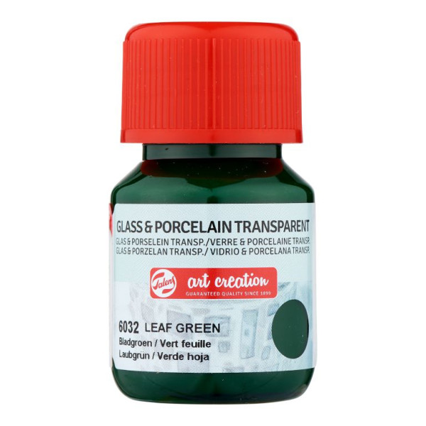 ΧΡΩΜΑ ΓΙΑ ΓΥΑΛΙ & ΠΟΡΣΕΛΑΝΗ ART CREATION TRANSPARENT 30ML 6032 LEAF GREEN