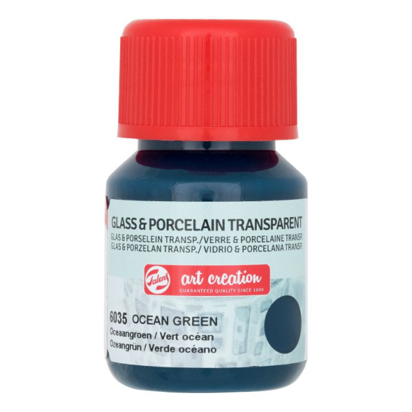 ΧΡΩΜΑ ΓΙΑ ΓΥΑΛΙ & ΠΟΡΣΕΛΑΝΗ ART CREATION TRANSPARENT 30ML 6035 OCEAN GREEN