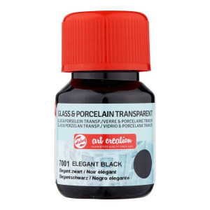 ΧΡΩΜΑ ΓΙΑ ΓΥΑΛΙ & ΠΟΡΣΕΛΑΝΗ ART CREATION TRANSPARENT 30ML 7001 ELEGANT BLACK
