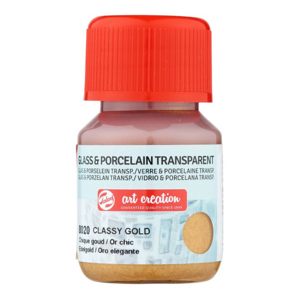 ΧΡΩΜΑ ΓΙΑ ΓΥΑΛΙ & ΠΟΡΣΕΛΑΝΗ ART CREATION TRANSPARENT 30ML 8020 CLASSY GOLD