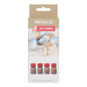 ΜΕΤΑΛΙΚΑ ΧΡΩΜΑΤΑ ΣΕΤ 4ΤΕΜΑΧΙΩΝ  30ML  A/C  ΠΕΡΙΛΑΒΑΝΟΝΤΑΙ (8018-8017-2029-8020)