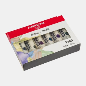 ΣΕΤ ΑΚΡΥΛΙΚΑ AMSTERDAM 6x20ml Pearl