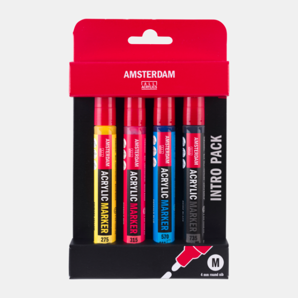 ΜΑΡΚΑΔΟΡΟΙ ΑΚΡΥΛΙΚΟΙ AMSTERDAM 4x4mm Intro set
