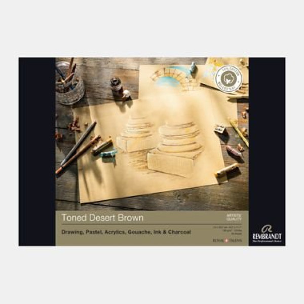 ΜΠΛΟΚ REMBRANDT A4 180g 50Φ TONED DESERT BROWN FSC-MIX