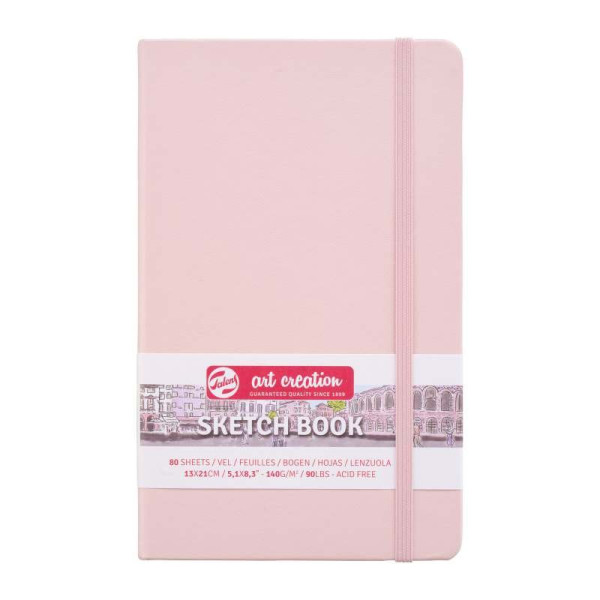 ΜΠΛΟΚ ΣΧΕΔΙΟΥ 13x21 Pastel Pink ΜΕ ΛΑΣΤΙΧΟ ART CREATION 140g 80 ΦΥΛΛΑ