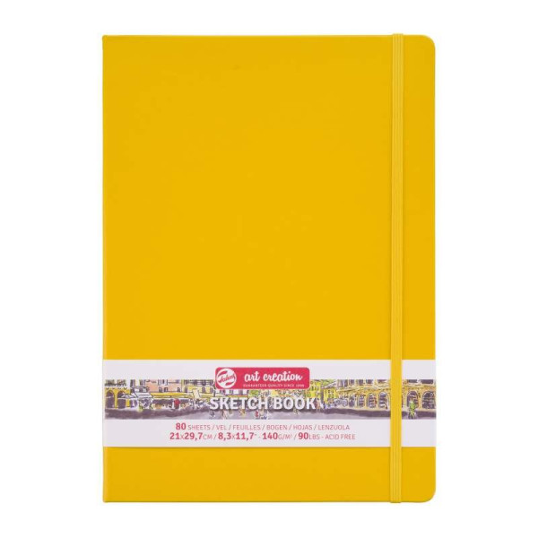 ΜΠΛΟΚ ΣΧΕΔΙΟΥ 21x30 Golden Yellow ΜΕ ΛΑΣΤΙΧΟ ART CREATION 140g 80 ΦΥΛΛΑ
