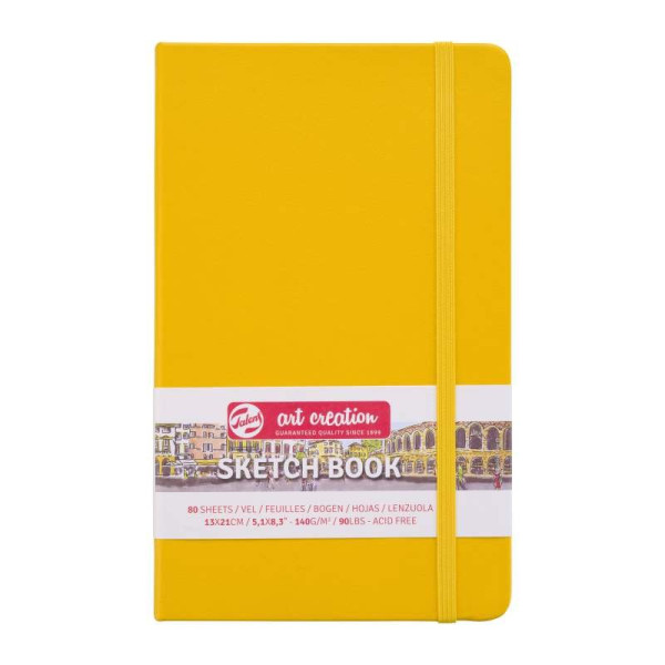 ΜΠΛΟΚ ΣΧΕΔΙΟΥ 13x21 Golden Yellow ΜΕ ΛΑΣΤΙΧΟ ART CREATION 140g 80 ΦΥΛΛΑ