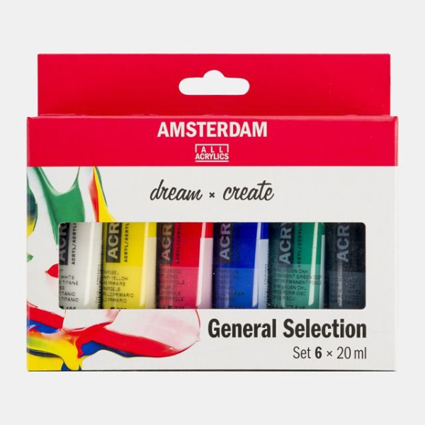 ΣΕΤ ΑΚΡΥΛΙΚΑ AMSTERDAM 6x20ml General selection set