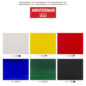 ΣΕΤ ΑΚΡΥΛΙΚΑ AMSTERDAM 6x20ml General selection set