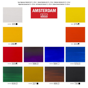 ΣΕΤ ΑΚΡΥΛΙΚΑ AMSTERDAM 12x20ml General selection set