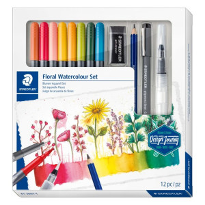 ΣΕΤ ΜΑΡΚΑΔΟΡΟΙ ΑΚΟΥΑΡΕΛΑΣ FLORAL ΜΕ ΓΟΜΟΛΑΣΤΙΧΑ,ΜΟΛΥΒΙ & ΞΥΣΤΡΑ STAEDTLER 12 TEM ΣΕΤ ΜΑΡΚΑΔΟΡΟΙ ΑΚΟΥΑΡΕΛΑΣ FLORAL ΜΕ ΓΟΜΟΛΑΣΤΙΧΑ,ΜΟΛΥΒΙ & ΞΥΣΤΡΑ STAEDTLER 12 TEM