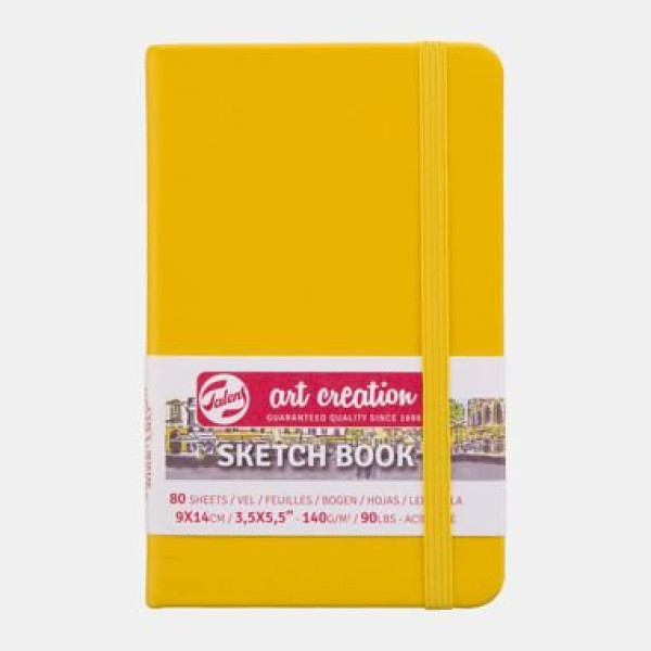 ΜΠΛΟΚ ΣΧΕΔΙΟΥ 9x14 Golden Yellow ΜΕ ΛΑΣΤΙΧΟ ART CREATION 140g 80ΦΥΛΛΑ