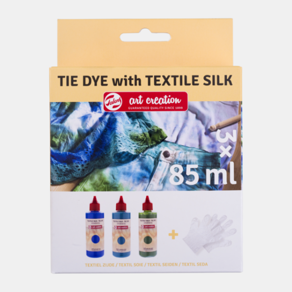 ΣΕΤ ΧΡΩΜΑΤΑ ΓΙΑ ΥΦΑΣΜΑ TIE DYE WITH TEXTILE SILK Blue 3x85ml
