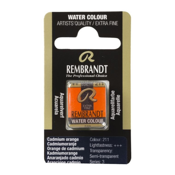ΠΑΣΤΙΛΙΕΣ ΑΚΟΥΑΡΕΛΑΣ REMBRANDT S3 211 Cadmium Orange