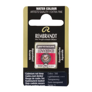 ΠΑΣΤΙΛΙΕΣ ΑΚΟΥΑΡΕΛΑΣ REMBRANDT S3 306 Cadmium Red Deep