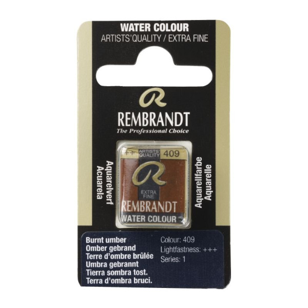 ΠΑΣΤΙΛΙΕΣ ΑΚΟΥΑΡΕΛΑΣ REMBRANDT S1 409 Burnt Umber