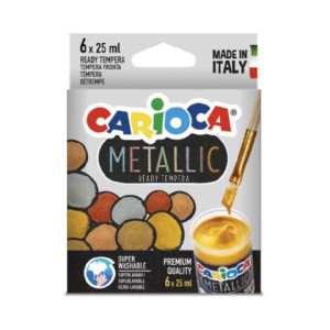 ΤΕΜΠΕΡΑ ΜΕΤΑΛΛΙΚΗ ΣΕ ΒΑΖΟ CARIOCA 6 ΧΡΩΜΑΤΑ KO026