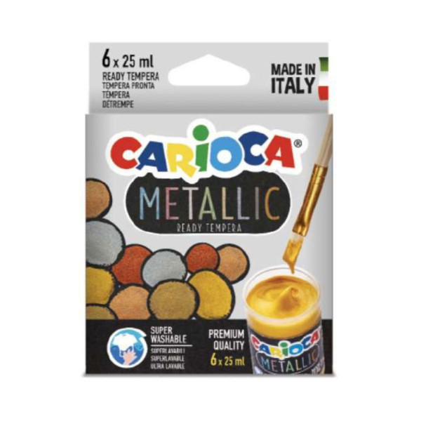 ΤΕΜΠΕΡΑ ΜΕΤΑΛΛΙΚΗ ΣΕ ΒΑΖΟ CARIOCA 6 ΧΡΩΜΑΤΑ KO026