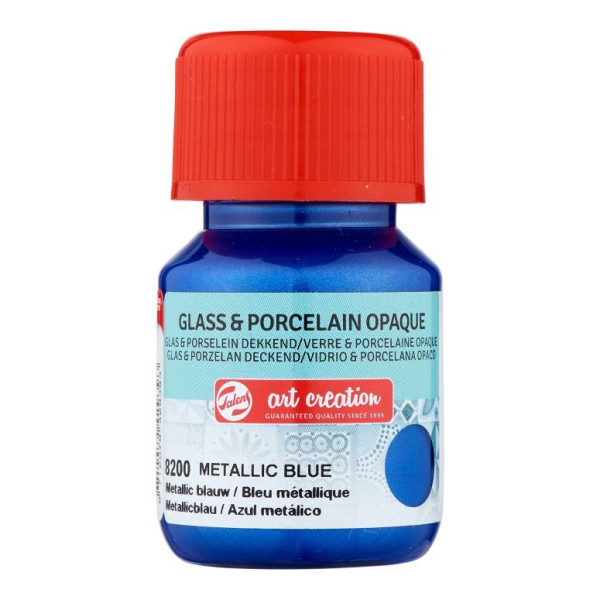 ΧΡΩΜΑ ΓΙΑ ΓΥΑΛΙ & ΠΟΡΣΕΛΑΝΗ ART CREATION OPAQUE 30ML 8200 METAL BLUE