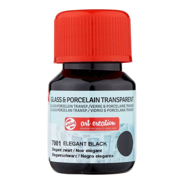 ΧΡΩΜΑ ΓΙΑ ΓΥΑΛΙ & ΠΟΡΣΕΛΑΝΗ ART CREATION TRANSPARENT 30ML 7001 ELEGANT BLACK