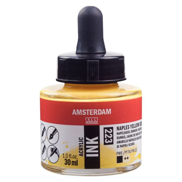 ΜΕΛΑΝΙ INK AMSTERDAM 30ml 223 NAPLES YELLOW DEEP