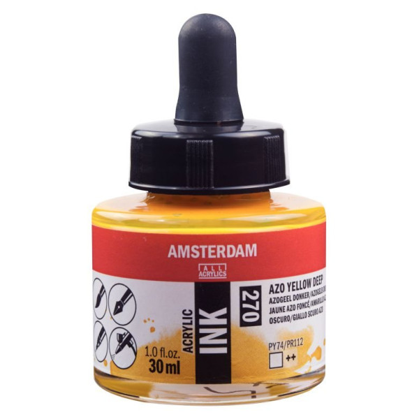 ΜΕΛΑΝΙ INK AMSTERDAM 30ml 270 AZO YELLOW DEEP