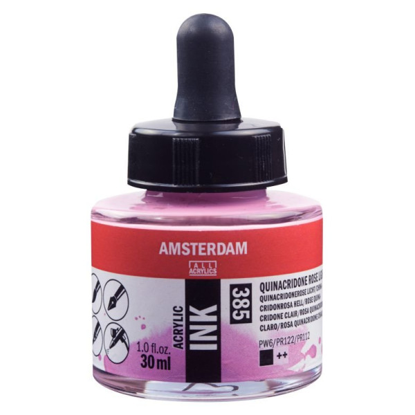 ΜΕΛΑΝΙ INK AMSTERDAM 30ml 385 QUINACRIDONE ROSE LIGHT