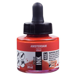 ΜΕΛΑΝΙ INK AMSTERDAM 30ml 399 NAPHTHOL RED DEEP