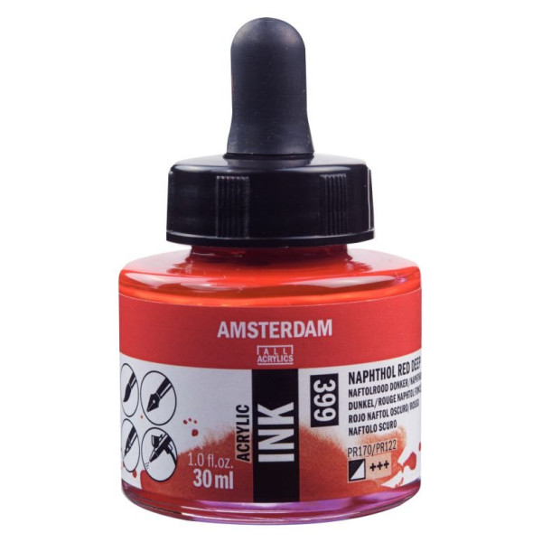 ΜΕΛΑΝΙ INK AMSTERDAM 30ml 399 NAPHTHOL RED DEEP