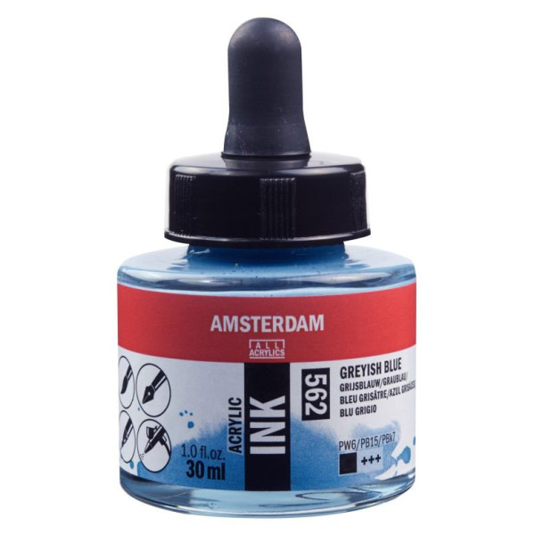 ΜΕΛΑΝΙ INK AMSTERDAM 30ml 562 GREYISH BLUE