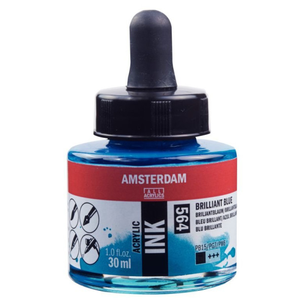 ΜΕΛΑΝΙ INK AMSTERDAM 30ml 564 BRILLIANT BLUE