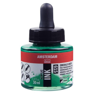 ΜΕΛΑΝΙ INK AMSTERDAM 30ml 615 EMERALD GREEN