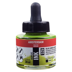 ΜΕΛΑΝΙ INK AMSTERDAM 30ml 621 OLIVE GREEN LIGHT