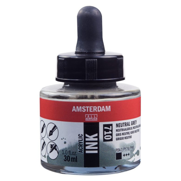 ΜΕΛΑΝΙ INK AMSTERDAM 30ml 710 NEUTRAL GREY
