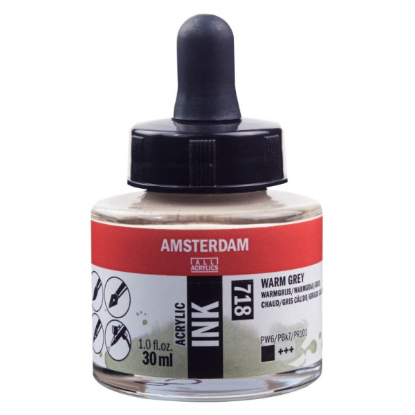 ΜΕΛΑΝΙ INK AMSTERDAM 30ml 718 WARM GREY