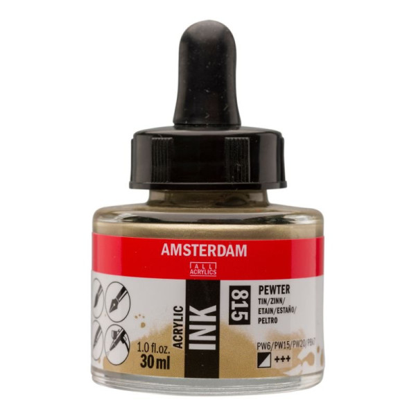 ΜΕΛΑΝΙ INK AMSTERDAM 30ml 815 PEWTER