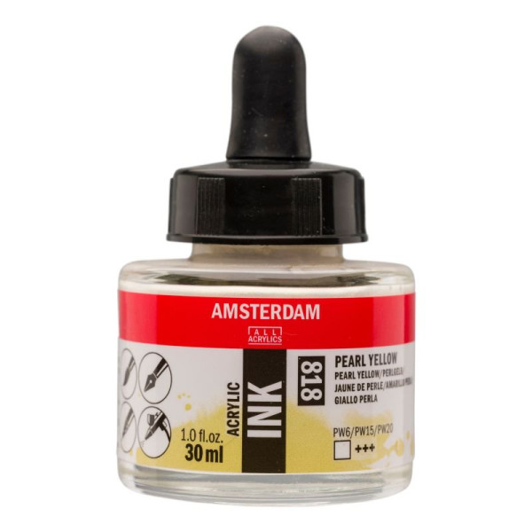 ΜΕΛΑΝΙ INK AMSTERDAM 30ml 818 PEARL YELLOW